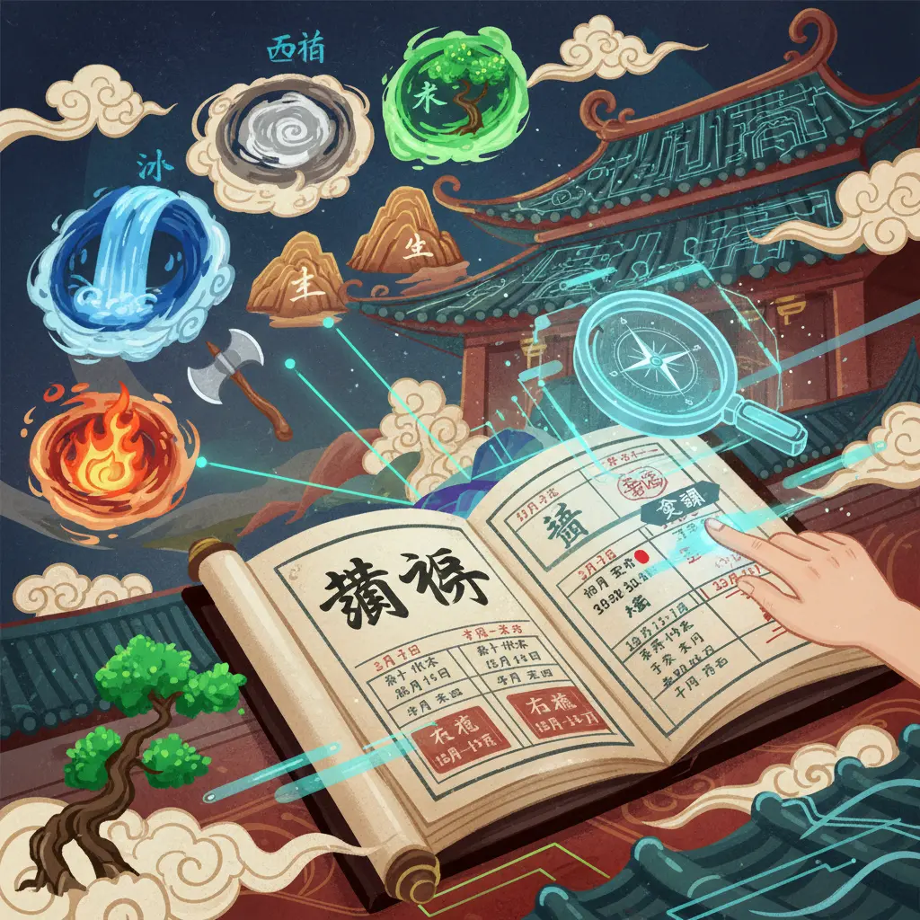五行查詢 - 黃曆